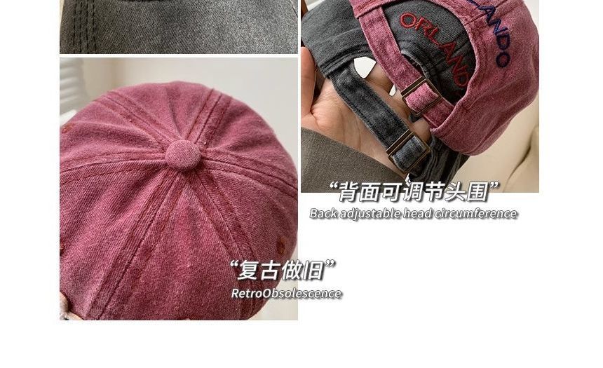 Cap Baseball Distressed Lettering Embroidered