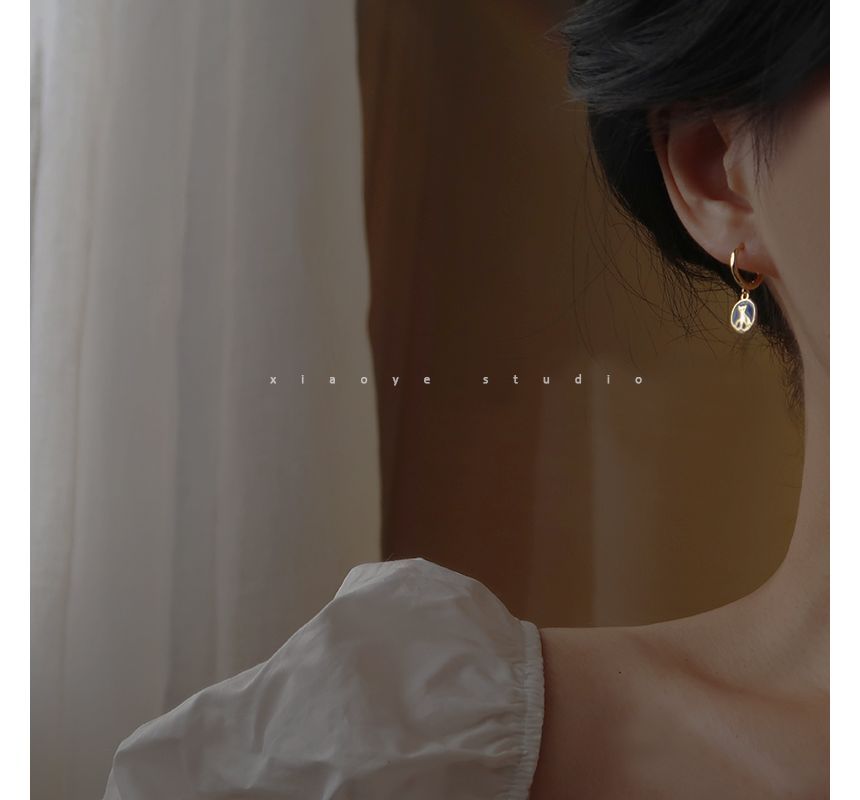 Cat Dangle Sterling Earring Silver