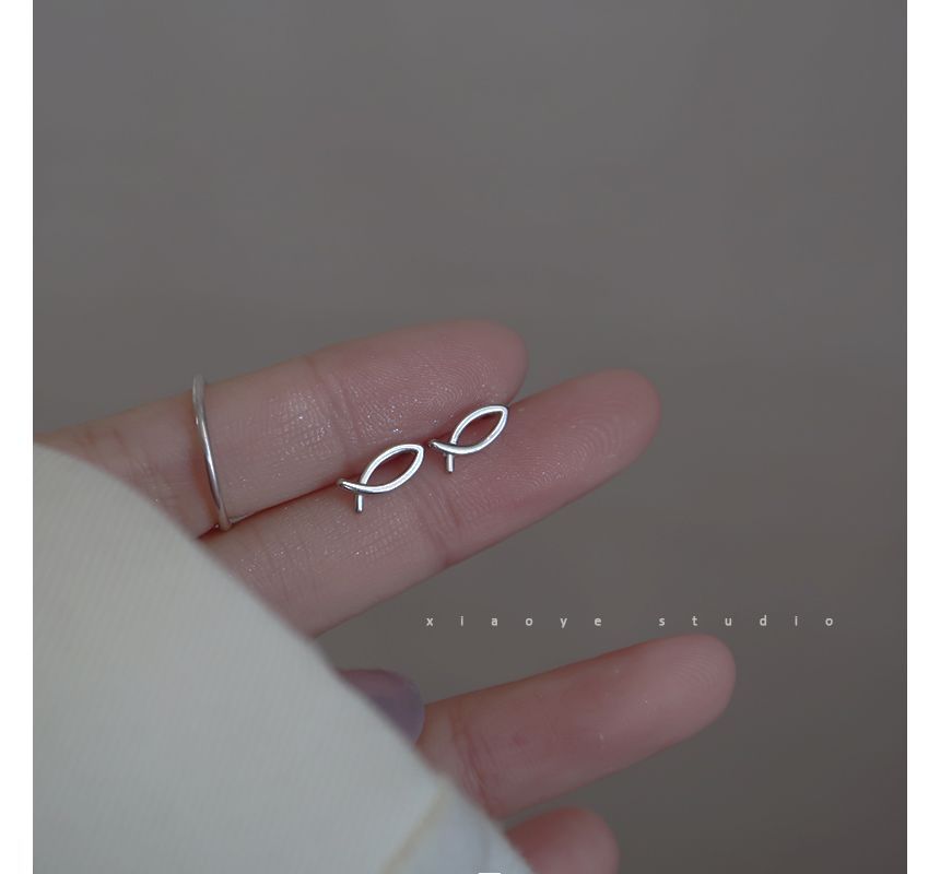 Fish Sterling Silver Earring