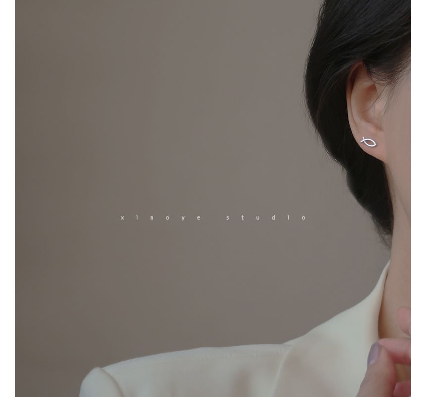 Fish Sterling Silver Earring