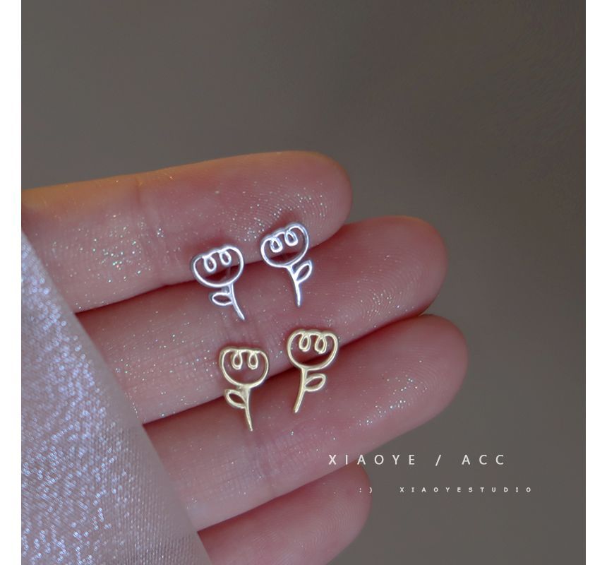 Earring Floral Sterling Silver