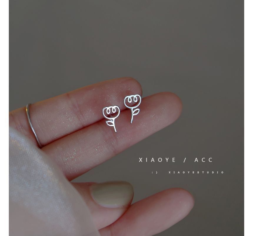 Earring Floral Sterling Silver