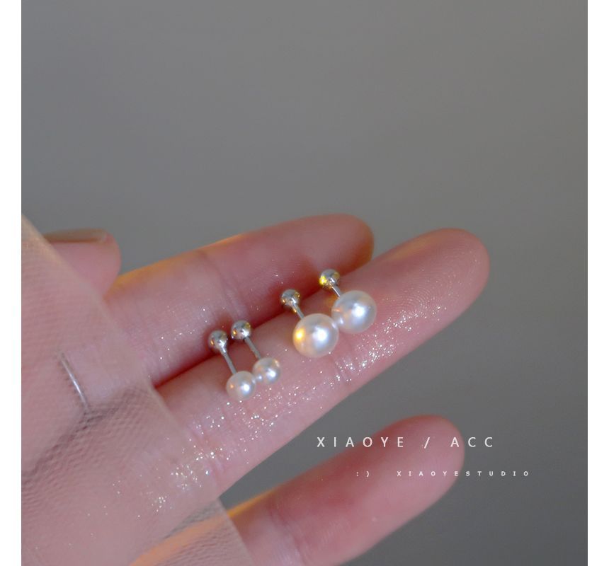 Pearl Freshwater Through Silver Earring Sterling