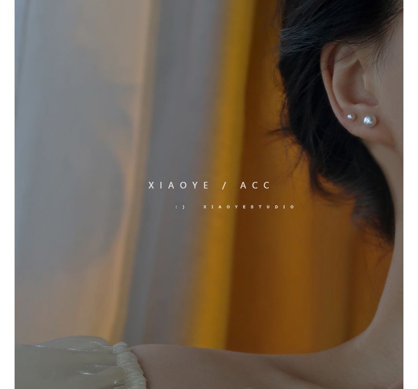 Pearl Freshwater Through Silver Earring Sterling