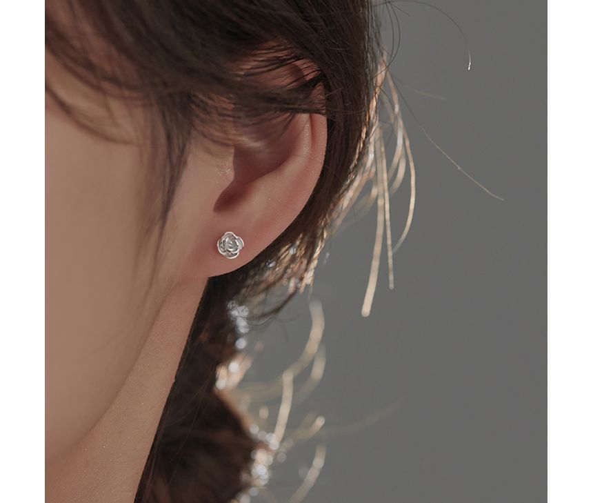 Earring Sterling Floral Silver