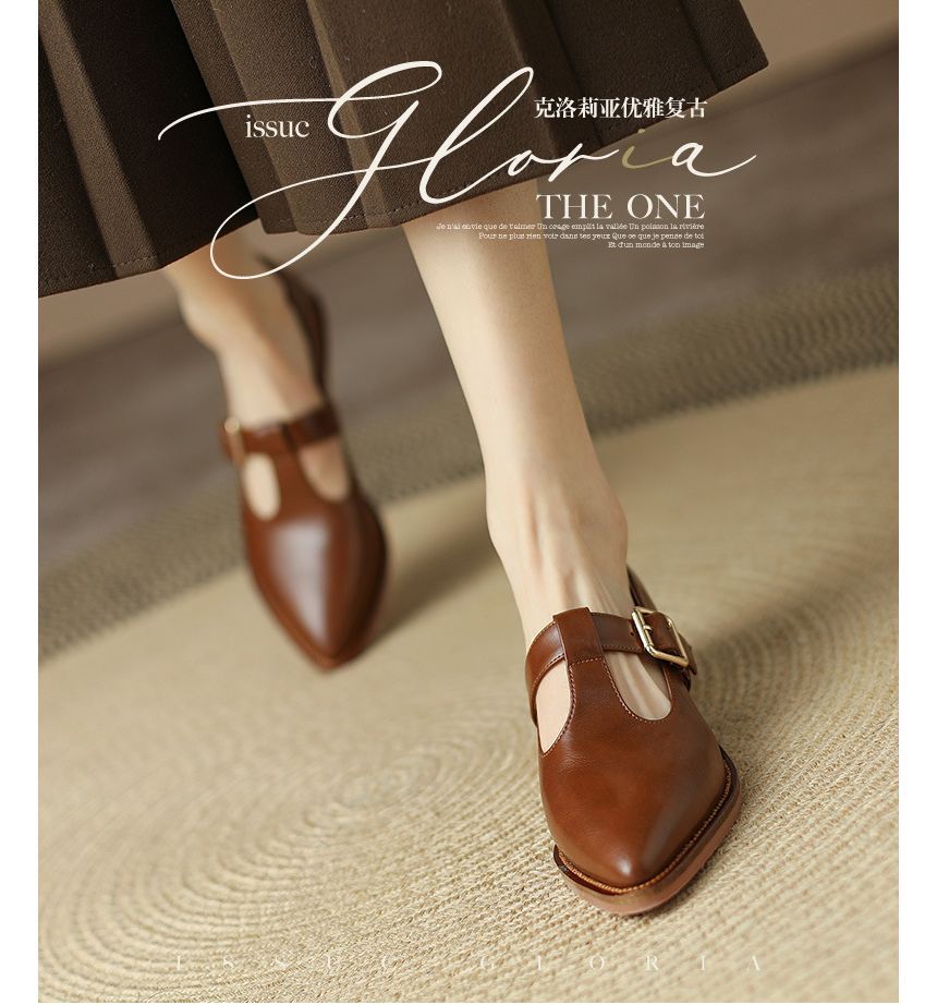 Loafers Heel Chunky Pointed