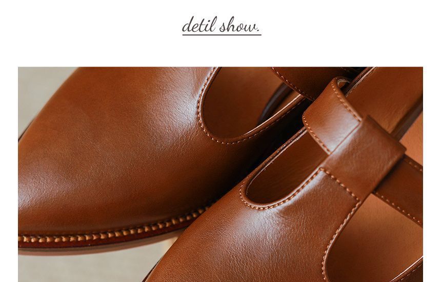 Loafers Heel Chunky Pointed