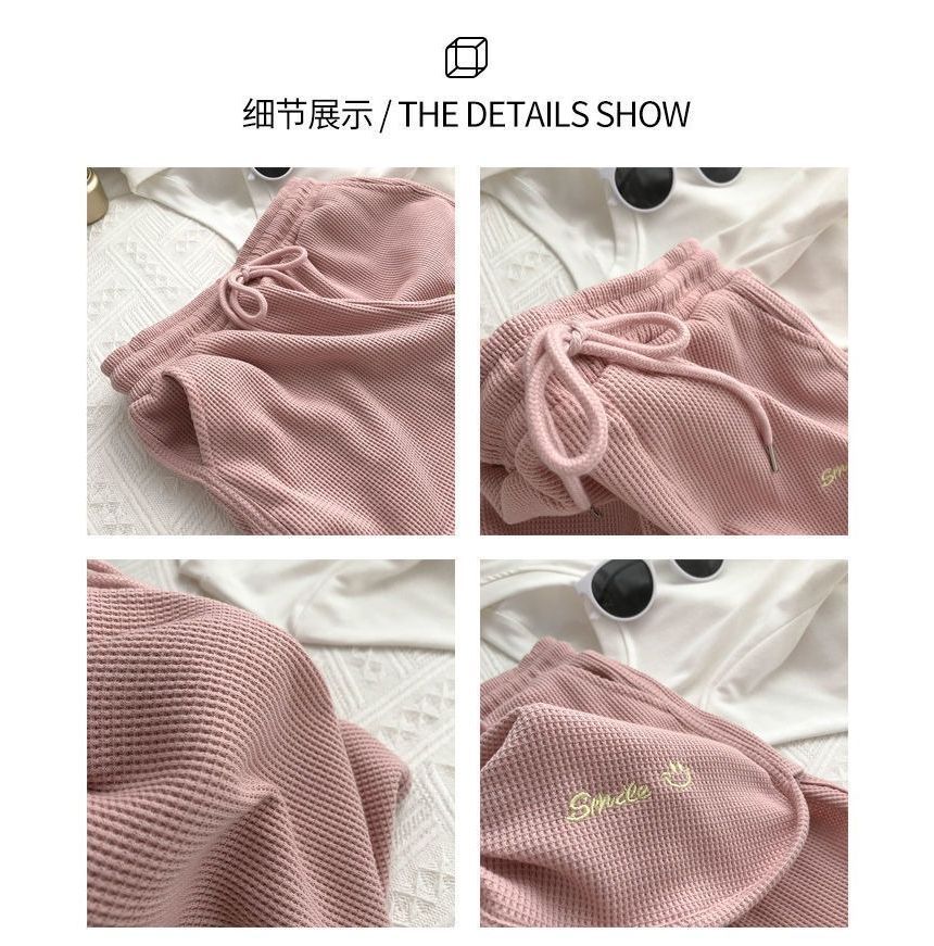 High Letter Shorts Waist Embroidered