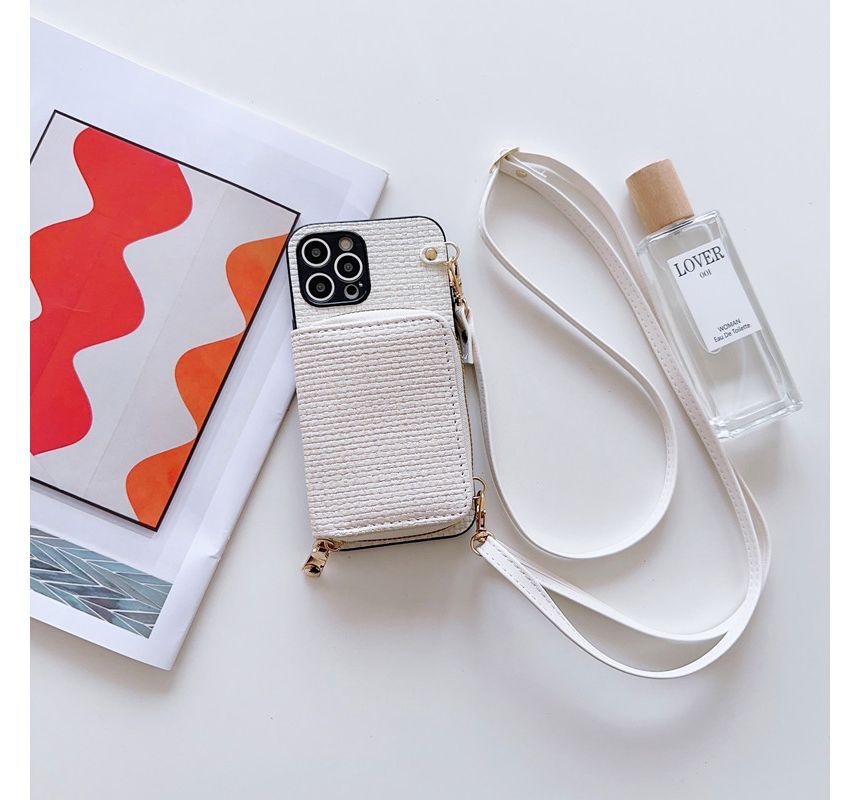 Card Holder Case Plaid Fabric Phone