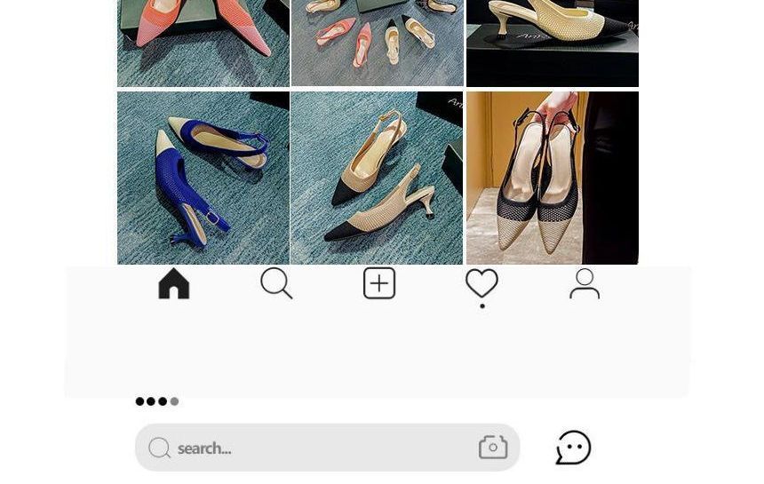 Kitten Slingback Pointed Sandals Heel