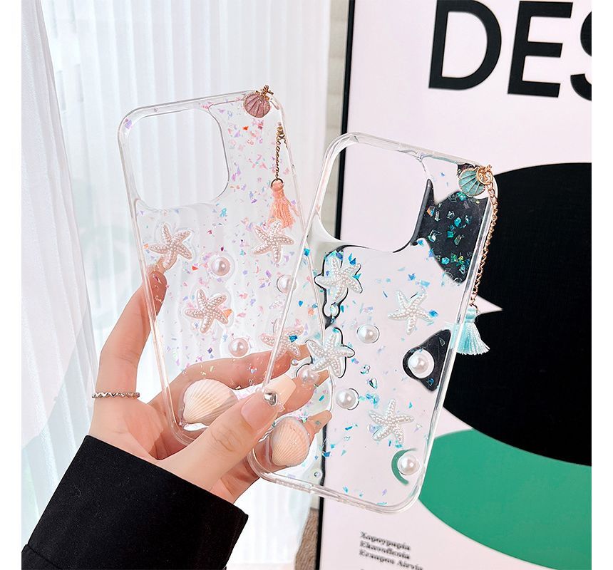Transparent Case Shell Starfish Phone