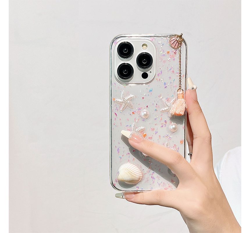 Transparent Case Shell Starfish Phone