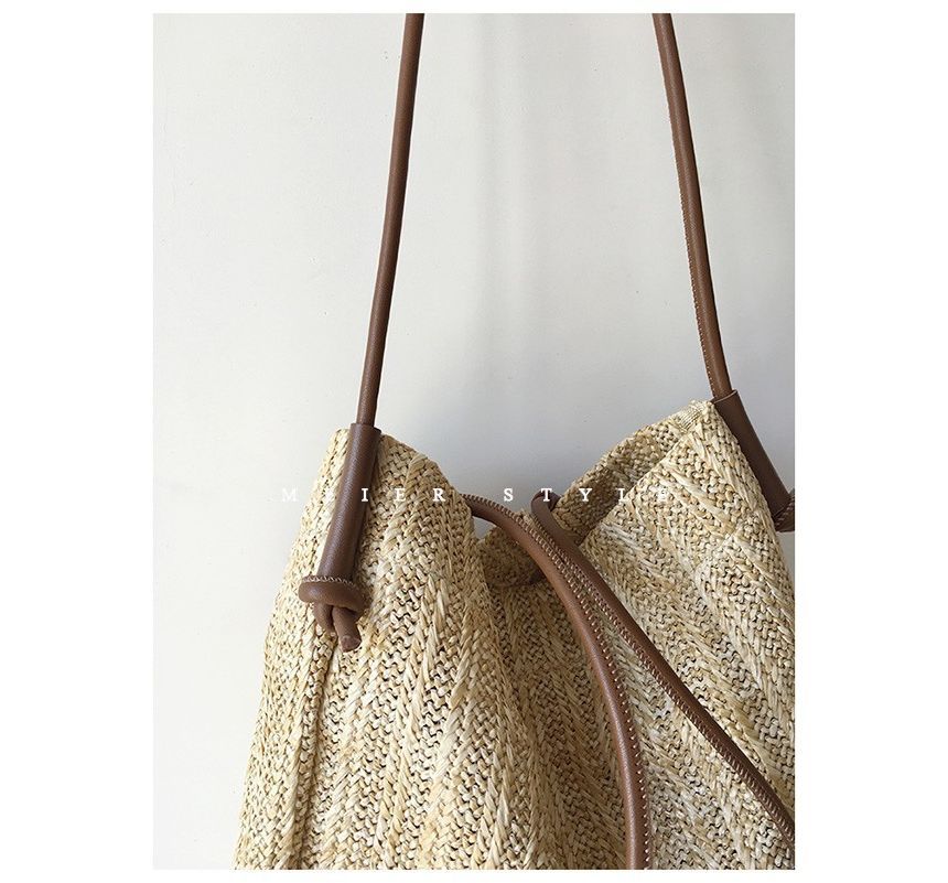 Applique Bag Tote Straw