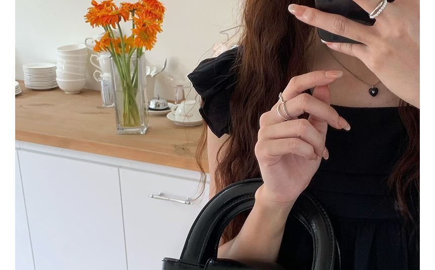 Handbag Lock Leather Faux Heart