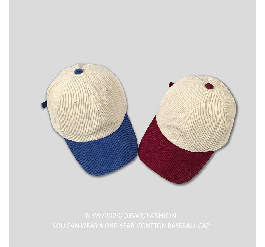 Baseball Tone Corduroy Two Cap