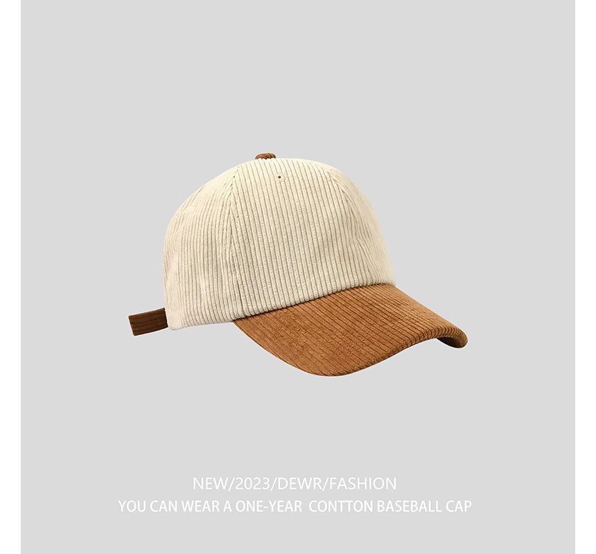 Baseball Tone Corduroy Two Cap