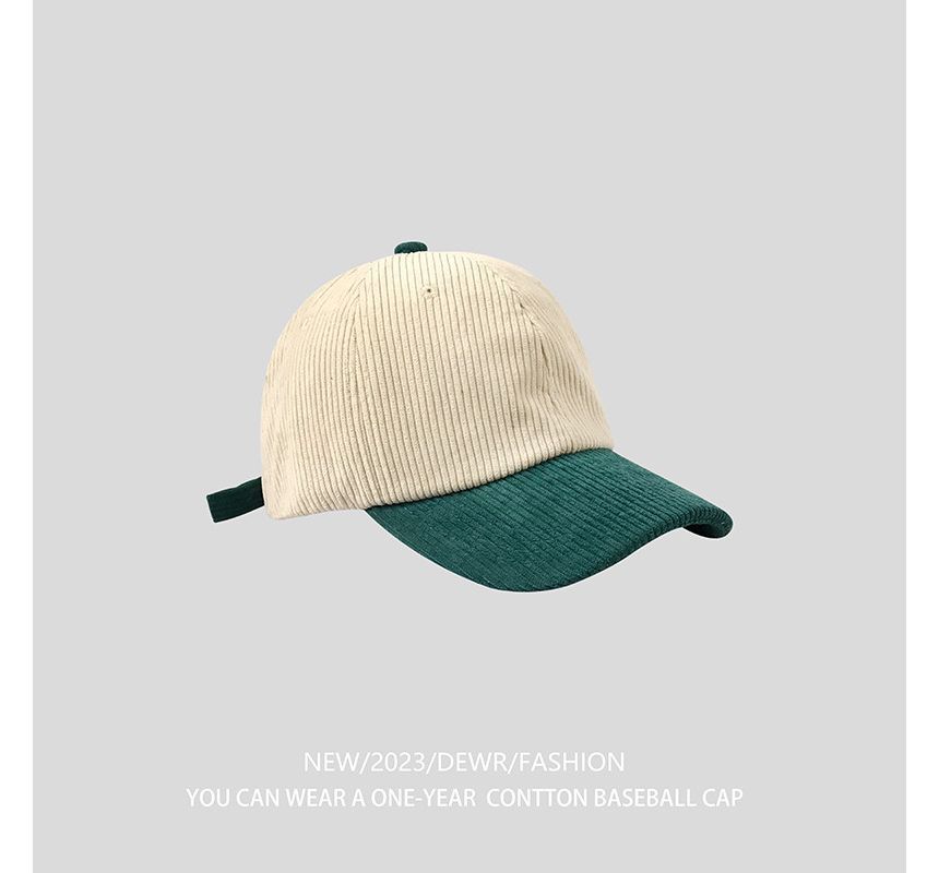 Baseball Tone Corduroy Two Cap