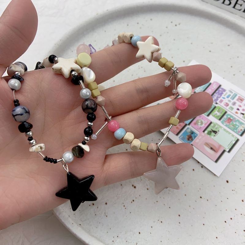 Pendant Beaded Necklace Star