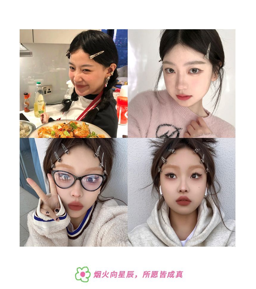 Clip Set Metallic Hair