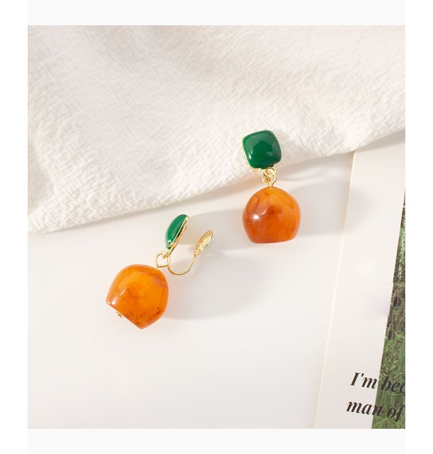 Earring Drop On Geometric Clip /