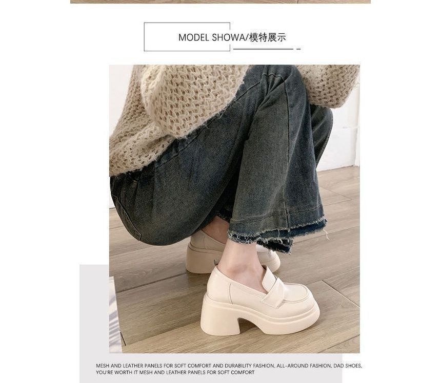 Heel Loafers Platform Chunky