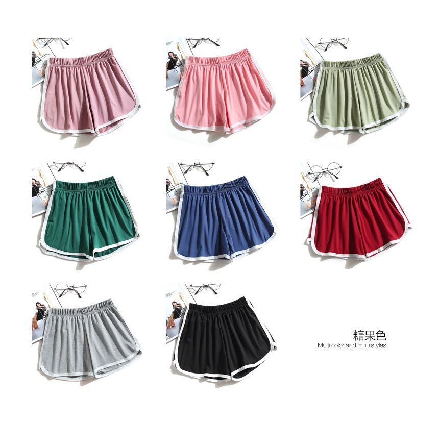 Shorts Elastic Sweat Waist Contrast Trim