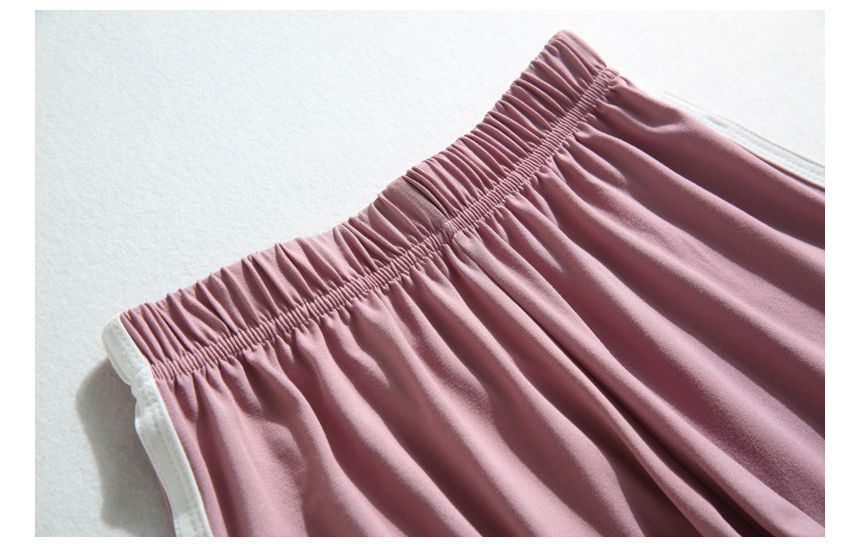 Shorts Elastic Sweat Waist Contrast Trim