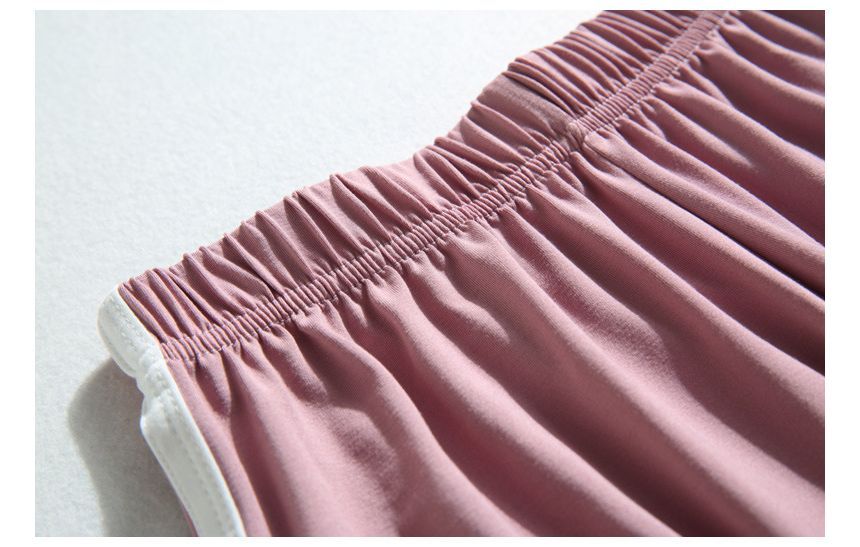 Shorts Elastic Sweat Waist Contrast Trim