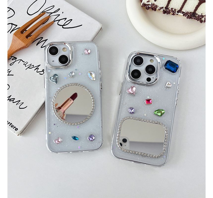 Phone Case Embellished Mirrored