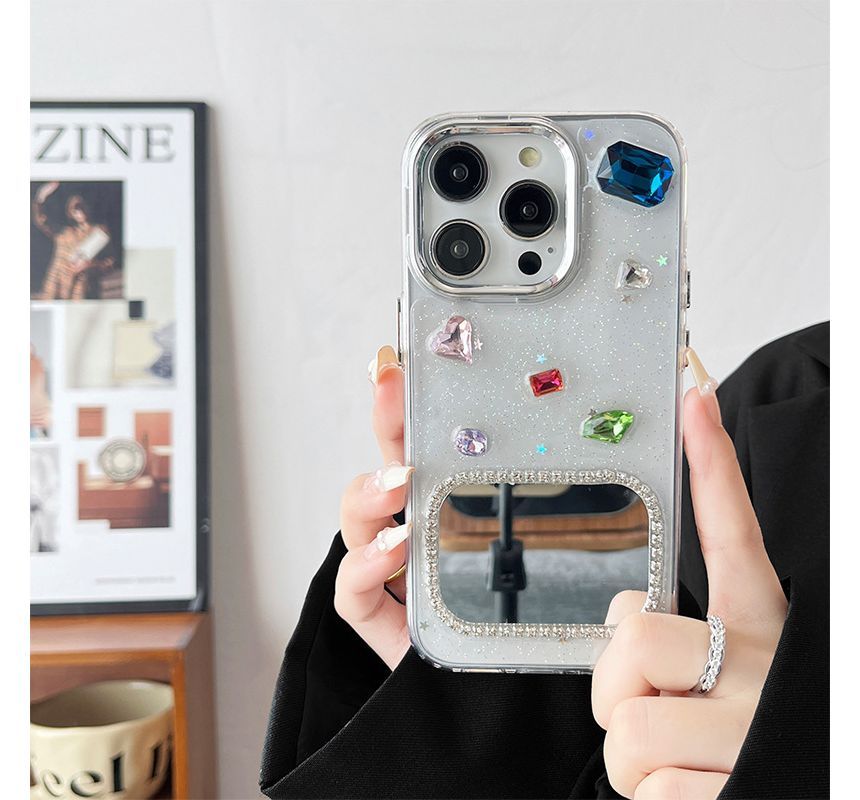 Phone Case Embellished Mirrored