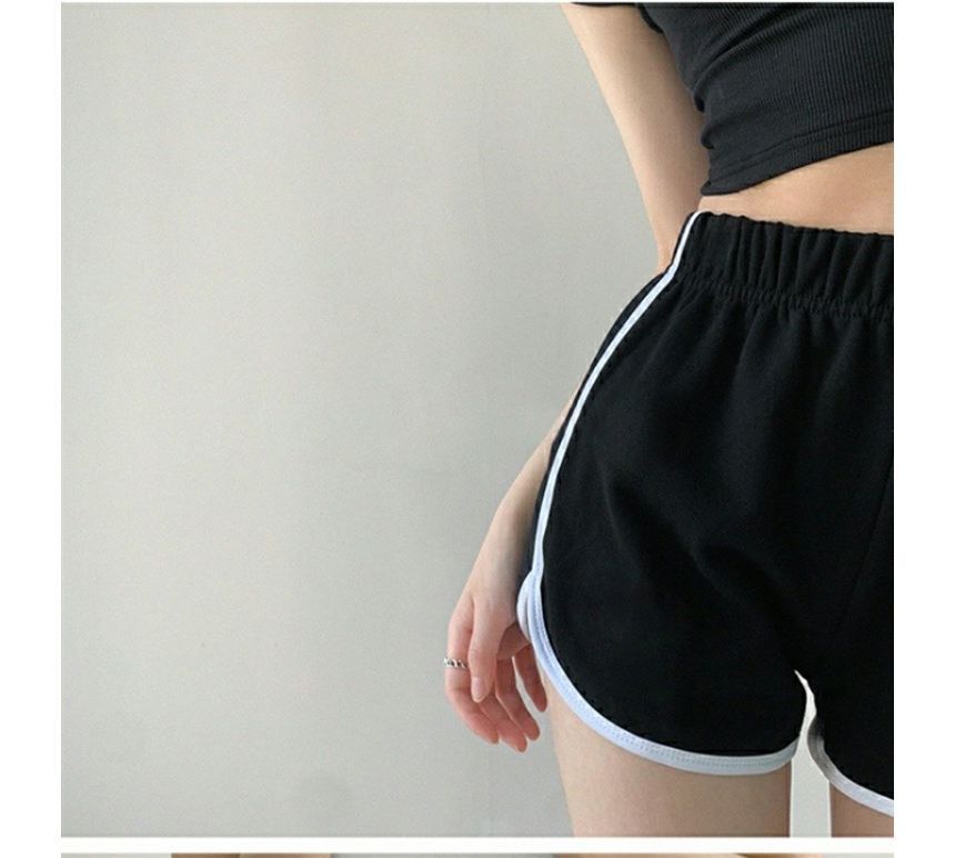 Waist Piped Shorts Elastic