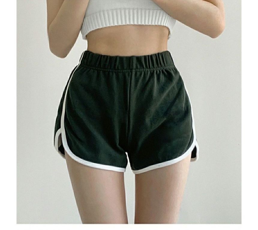 Waist Piped Shorts Elastic