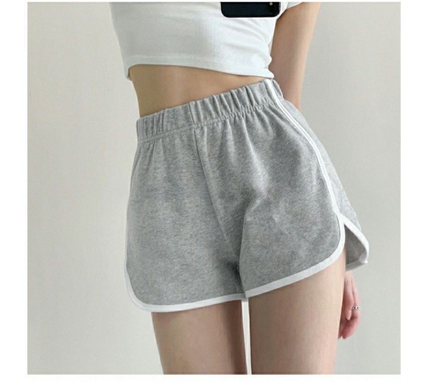 Waist Piped Shorts Elastic