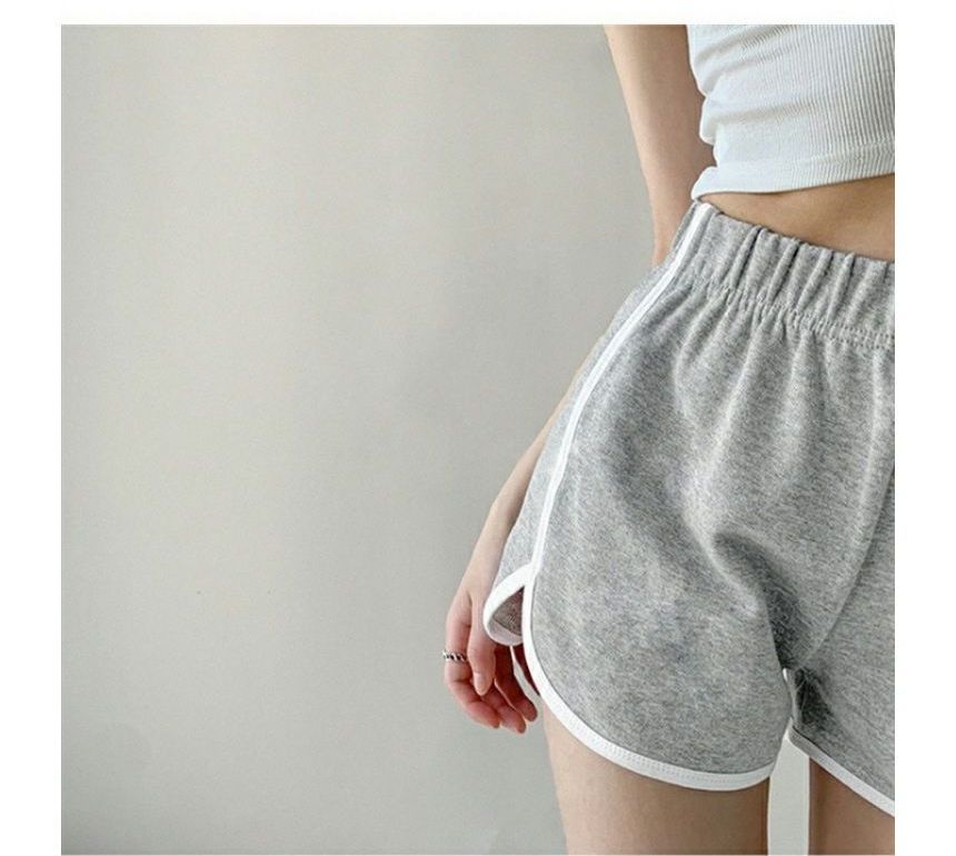 Waist Piped Shorts Elastic