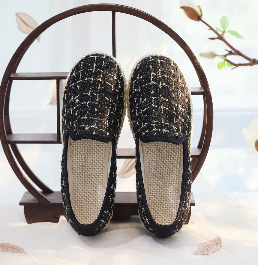 Slip-Ons Plaid Espadrille