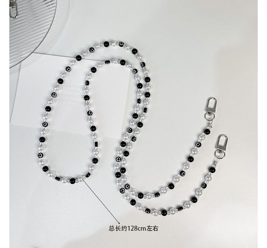 Smiley Phone Faux Pearl Strap