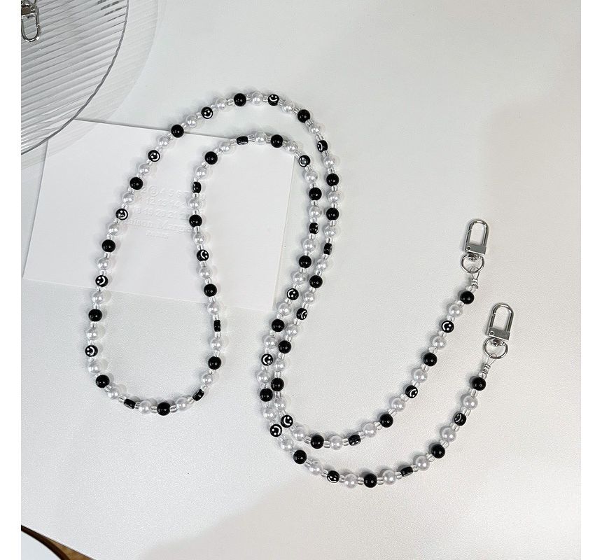 Smiley Phone Faux Pearl Strap