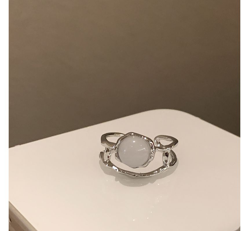 Cross Open Faux / Ring Set Moonstone