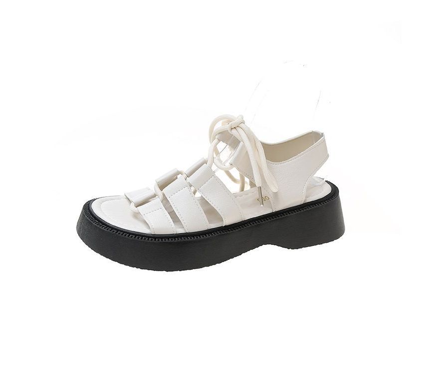 Lace-Up Gladiator Platform Sandals