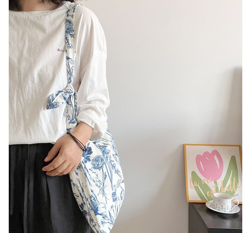 / Floral Bag Crossbody Tote