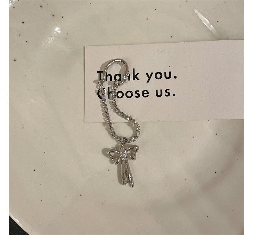 Rhinestone Cuff Bow Ear