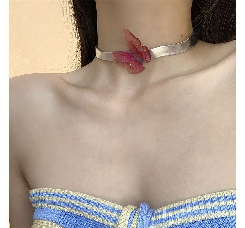 Butterfly Choker Faux Leather