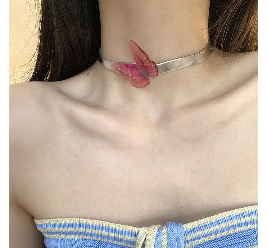 Butterfly Choker Faux Leather