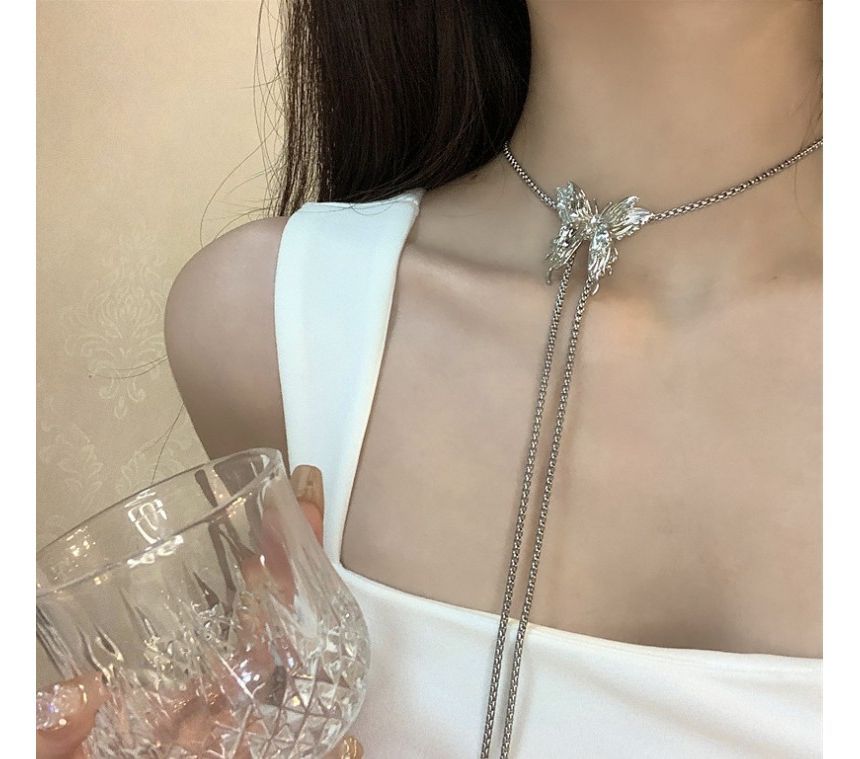 Necklace Lariat Butterfly