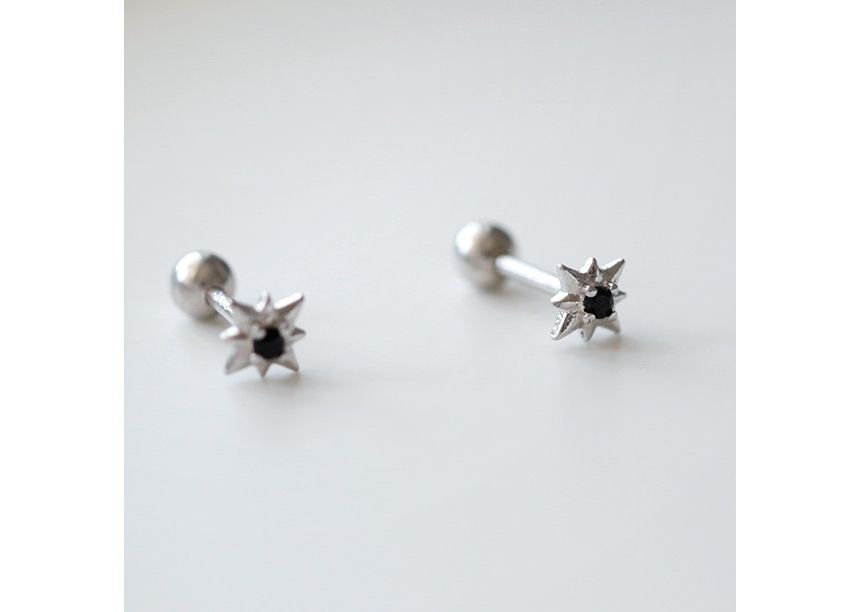 Earring Star Sterling Silver Stud