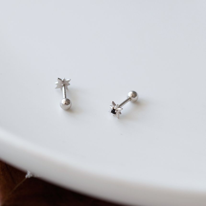 Earring Star Sterling Silver Stud