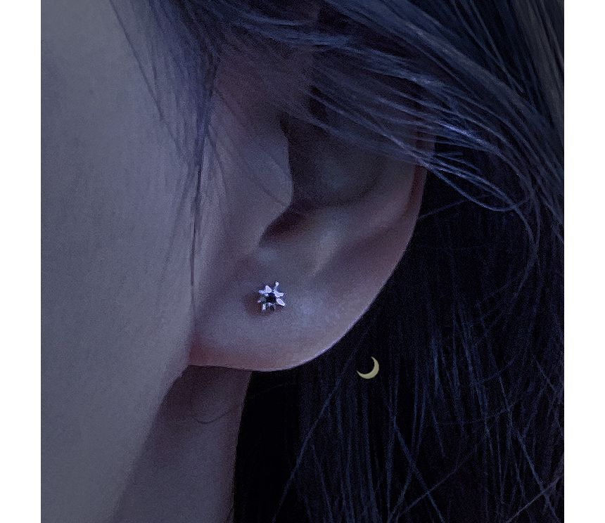 Earring Star Sterling Silver Stud