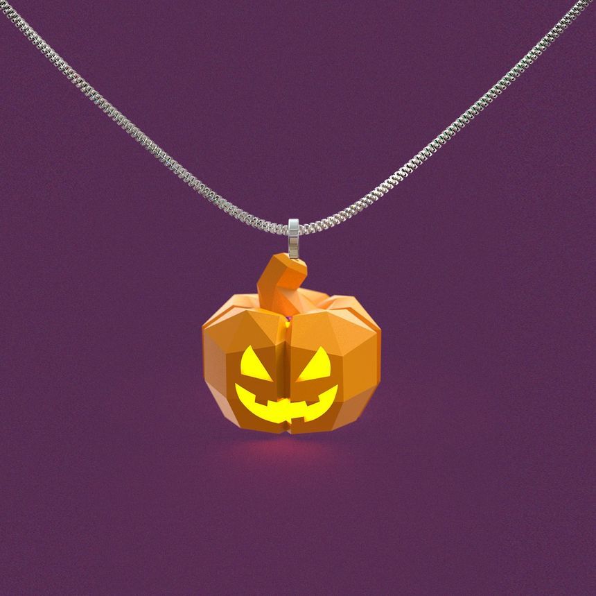 Lantern Necklace Halloween Pumpkin