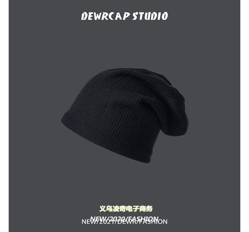 Slouchy Plain Beanie Knit