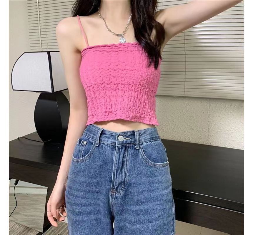 Ruched Cami Cropped Top